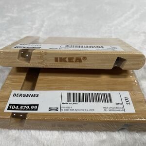 IKEA Bergenes Bamboo Phone Tablet Stand Holder New In Unopened Package 2 Pack